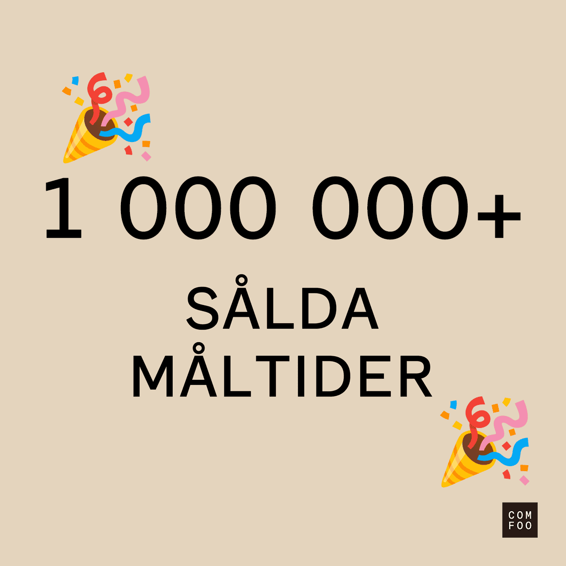 Nästan 1 miljon sålda måltider